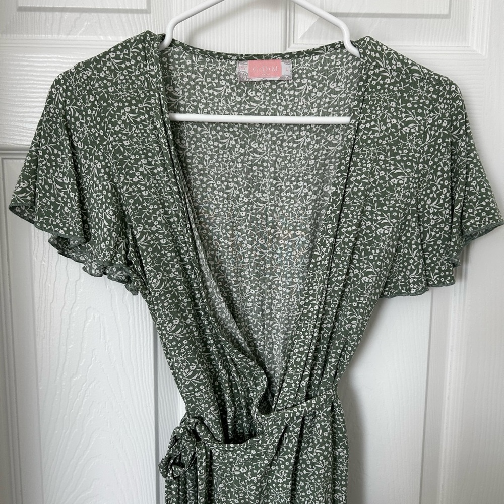 Boutique Floral Wrap Sundress - Picture 2 of 2